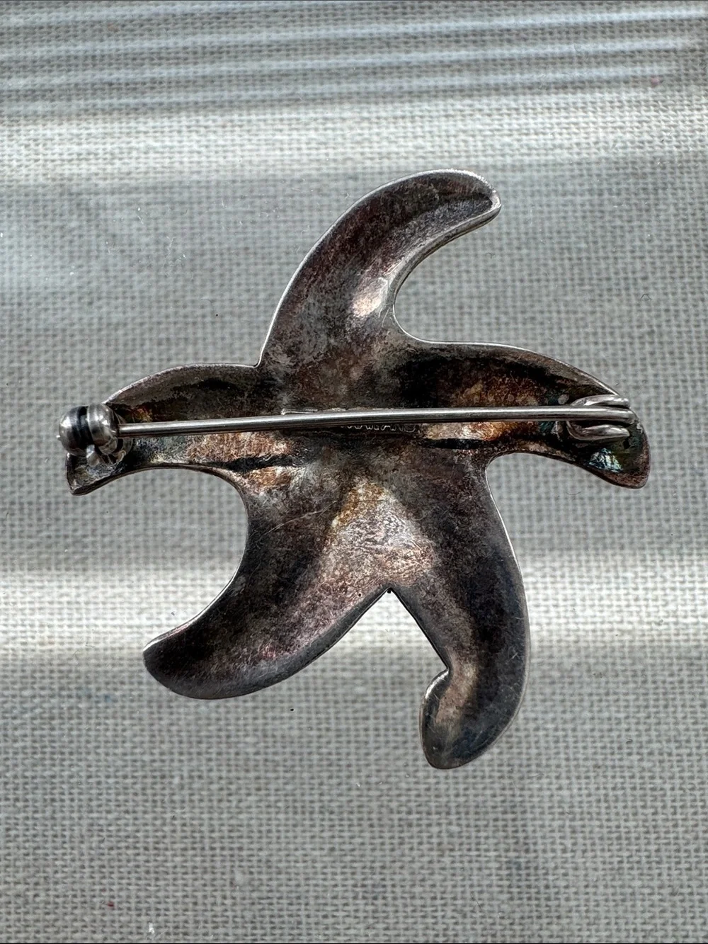 Starfish Brooch - 925 Sterling Silver and Marcasite